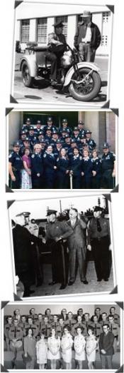Collage of photos taken throughout the long history of the Pendleton Police Department