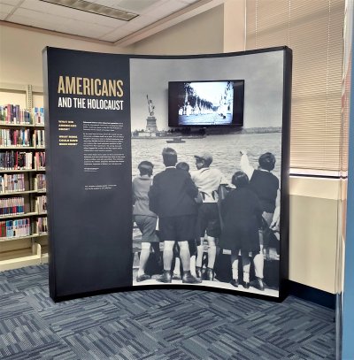 First panel of the Americans and the Holocaust exhibit