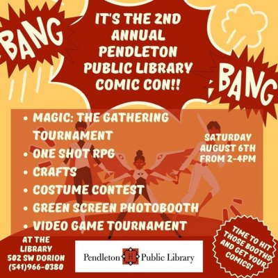 Flyer for 2nd annual Library Comic Con