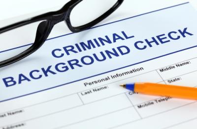 Close-up of Criminal Background Check Document